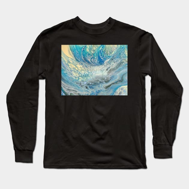 Cool yellow with the blues Long Sleeve T-Shirt by Kim-Pratt